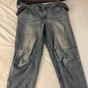 Vintage oversized washing old jeans